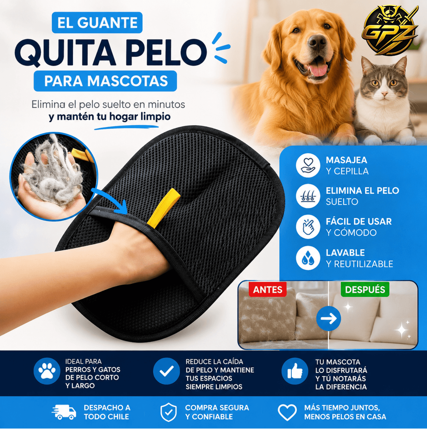 GUANTE QUITA PELOS
